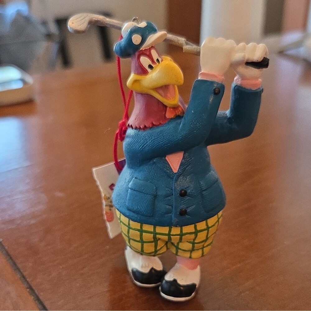 Looney Tunes Ornament Foghorn Leghorn Christmas Hanging Golf Plaid MPN 1396